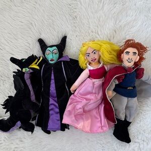 Disney Sleeping Beauty Plush Set of 4 Characters